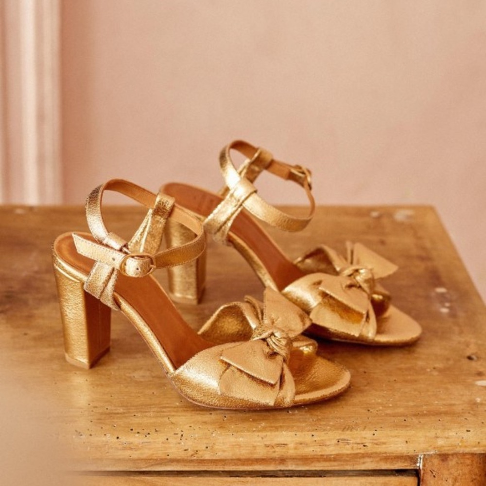 Sezane Gold Women's Sandals size 38